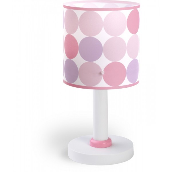 Lampe de chevet COLORS - Rose - H: 30, Ø: 15 - PVC - Dalber