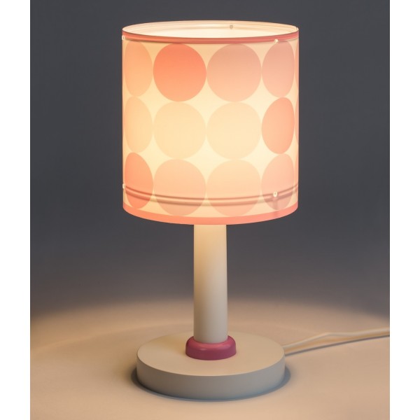 Lampe de chevet COLORS - Rose - H: 30, Ø: 15 - PVC - Dalber