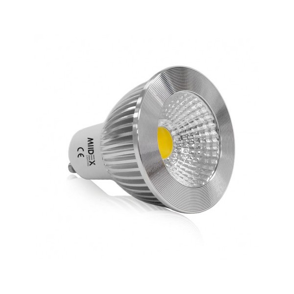 AMPOULE LED GU10 SPOT 6W 3000K 80° ALUMINIUM BOITE - VISION-EL