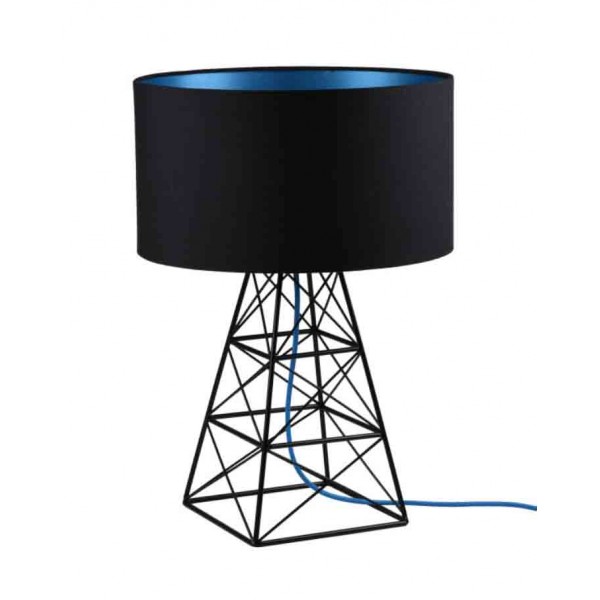 Lampe de table Pylon - noir et bleu - Filament Style