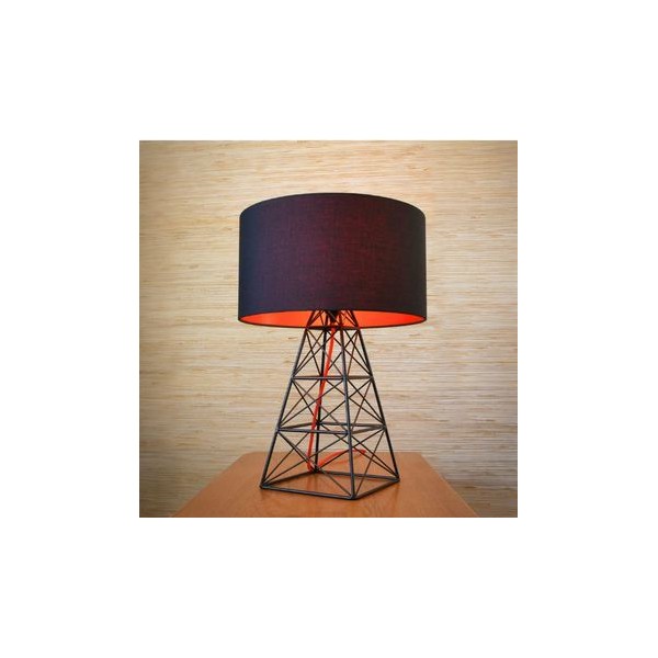 Lampe de table Pylon - noir et rouge - Filamentstyle