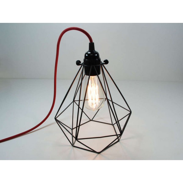 Lampe de table - DIAMOND 1 - noir - Filament Style