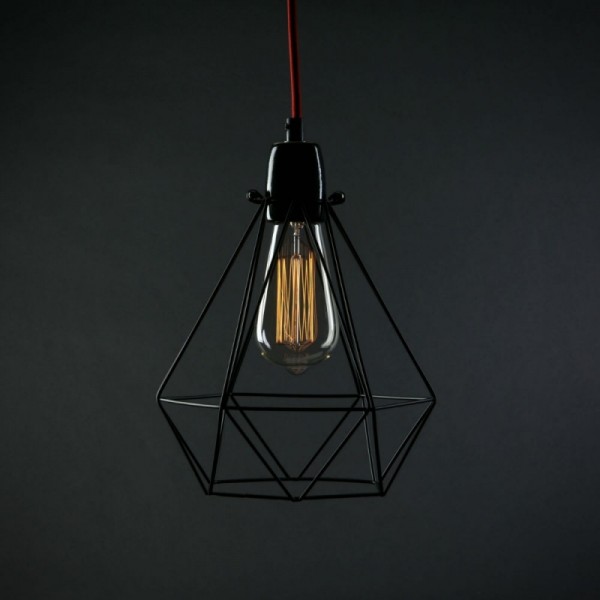 Lampe de table - DIAMOND 1 - noir - Filament Style