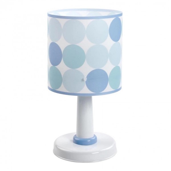 Lampe de chevet COLORS - Bleu - H: 30, Ø: 15 - PVC - Dalber